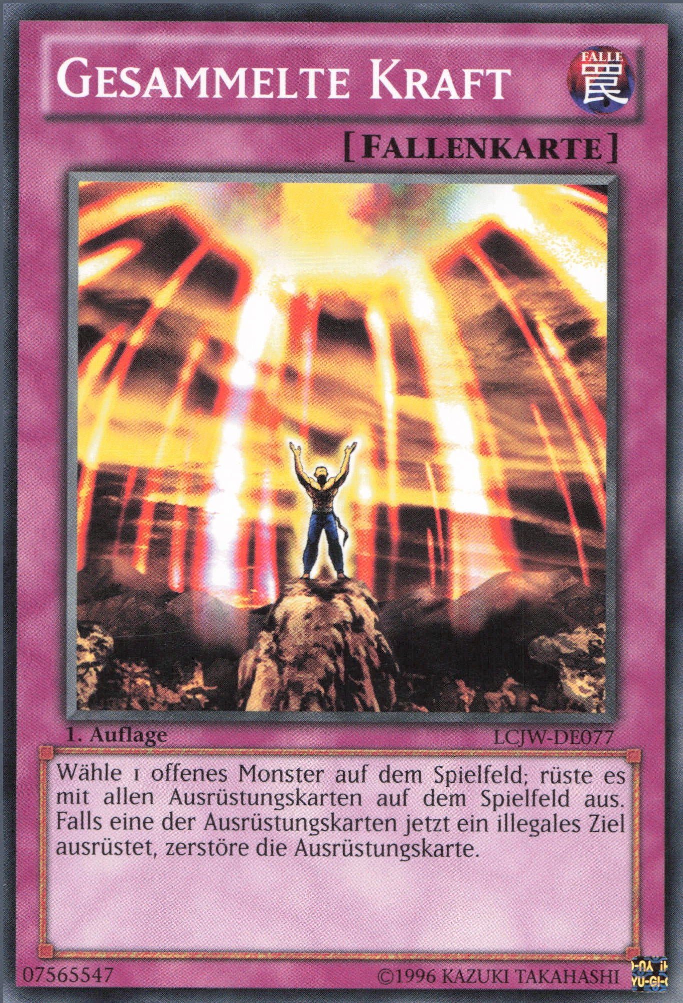 ReCollectibles Sammelkarte YuGiOh Karte Gesammelte Kraft deutsch, YuGiOh! Karte LCJWDE077 Common