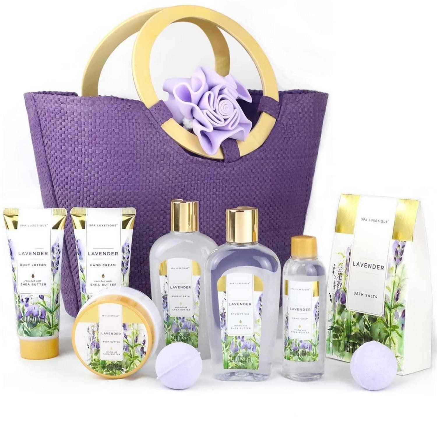 LuxusKollektion Pflege-Geschenkset SPA LUXETIQUE Damen Bade Geschenkset 10tlg. Lavender Wellness-Set