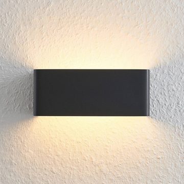 Arcchio LED Wandleuchte Karam, LED-Leuchtmittel fest verbaut, warmweiß, Modern, Aluminium, Eisen, Schwarz, gold, 1 flammig, inkl.
