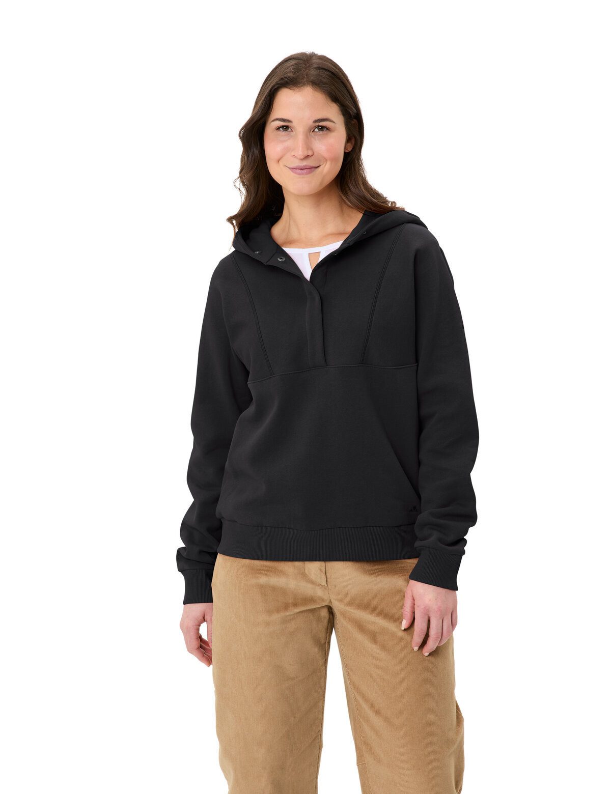 VAUDE Rundhalspullover Women's Manukau Hoody IV (1-tlg) sportiver Damen Kapuzenpullover für Alltag und Freizeit