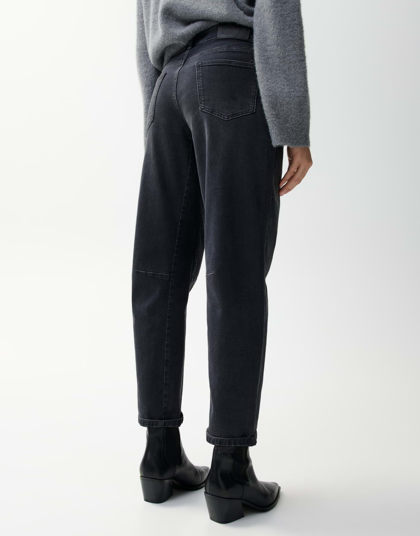 OPUS PANTS Relax-fit-Jeans aus Baumwollmix Ovale Ankle-Silhouette mit elastischem Denimgriff und Used-Effekten – Bild 3 von 5