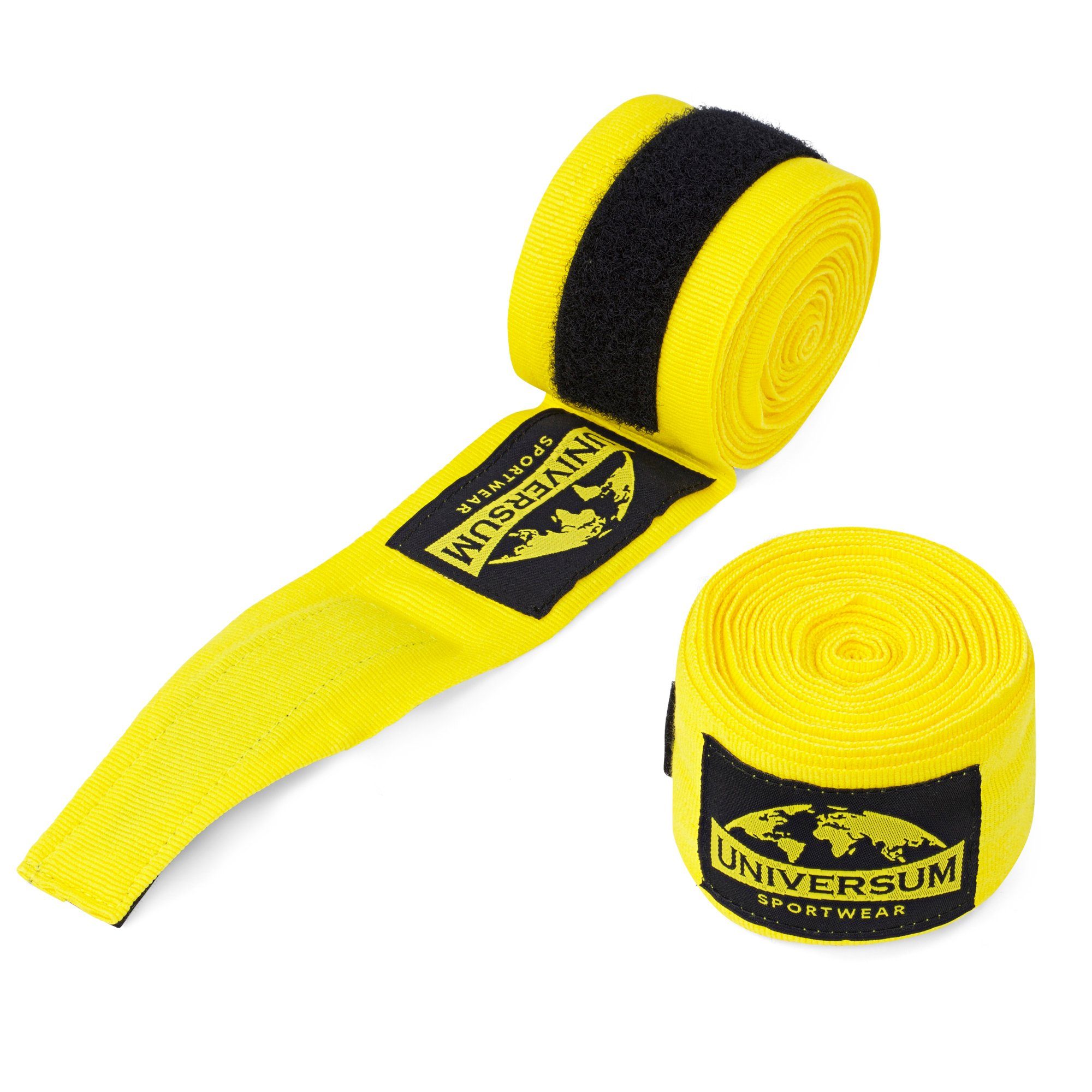 Gelb-Schwarz Sportwear Bandage, Handgelenk mit Boxbandagen Universum Klettverschluss langen