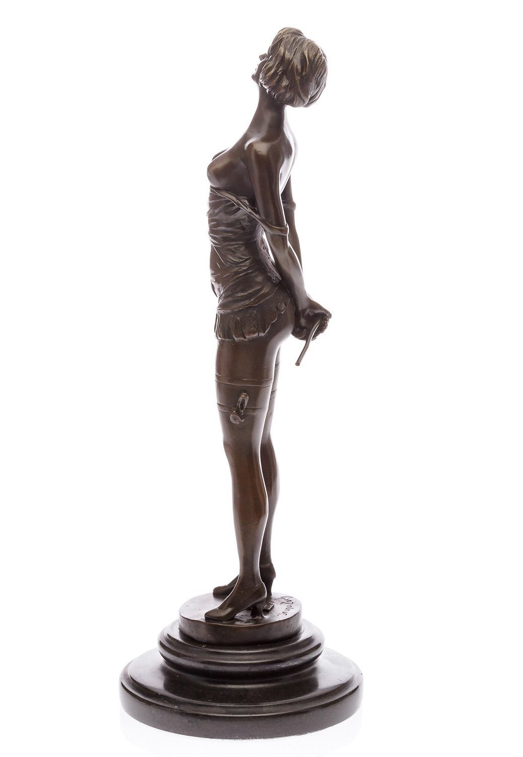 Bronzeskulptur Aubaho Akt (1891-1945) Reitgerte Skulptur Skulptur Domi Bruno nach Zach