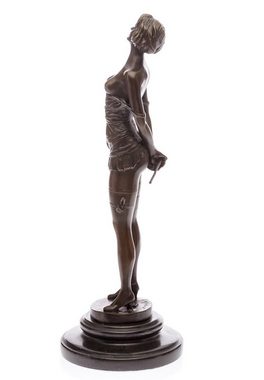 Aubaho Skulptur Bronzeskulptur Akt nach Bruno Zach (1891-1945) Skulptur Reitgerte Domi