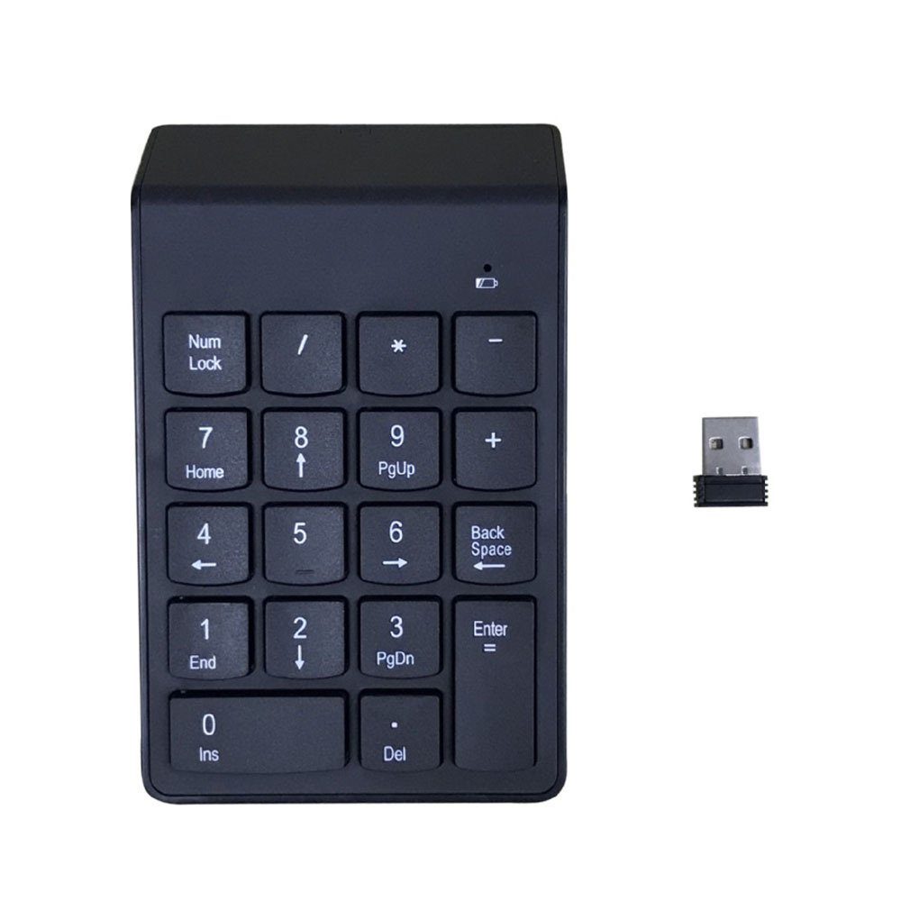 GelldG Kabelloser Nummernblock, Wireless Numpad 18 Tasten Wireless-Tastatur