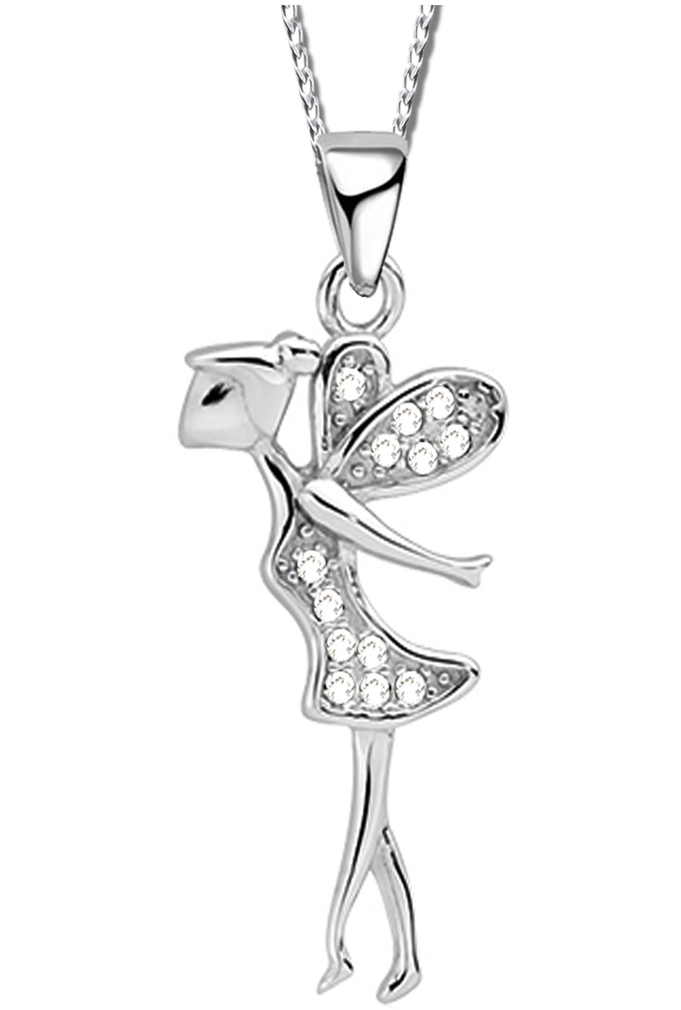 Valentinstagsgeschenk Limana Kette mit Anhänger Kinder Mädchen 925 Silber Engel Fee Kinderkette Kinderschmuck, Kinderkette Engelkette Kinderschmuck Sc