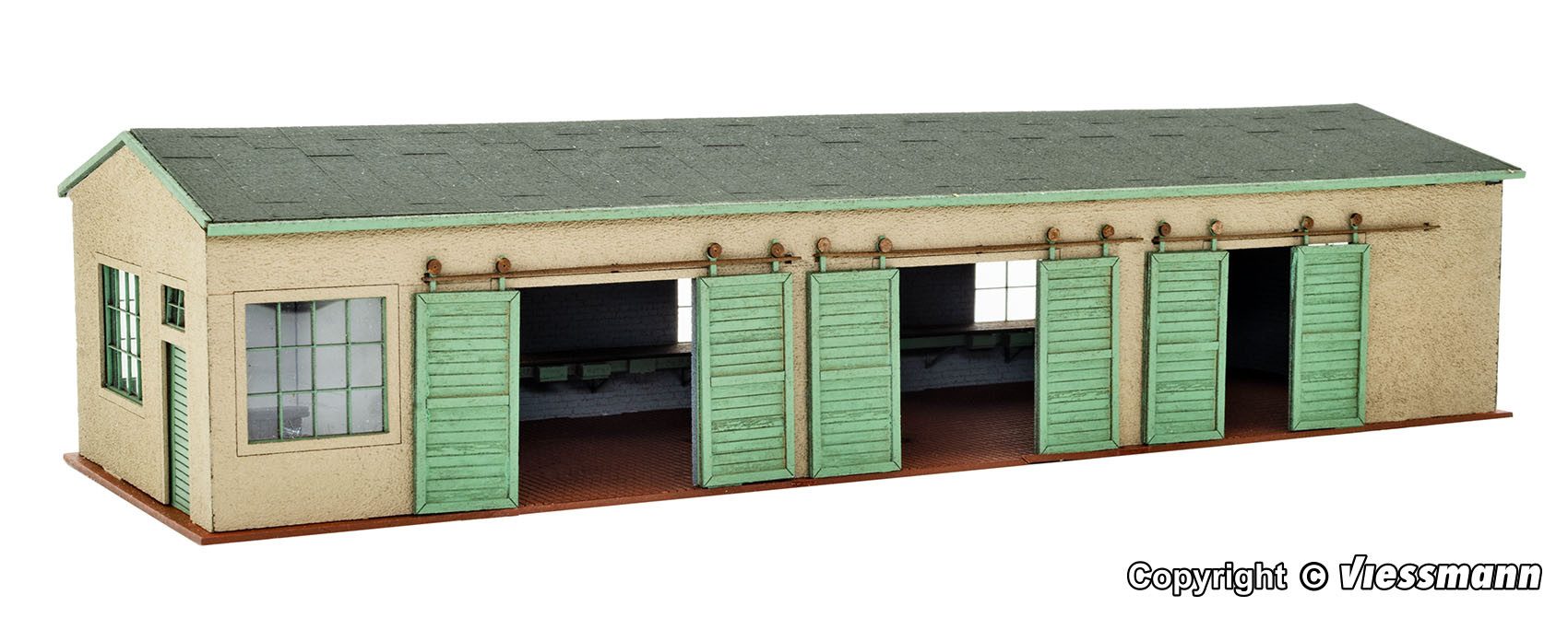 Vollmer Modelleisenbahn-Gebäude Vollmer H0 45641 Gebäude-Bausatz KFZ-Werkstatt – Polyplate, Spur H0