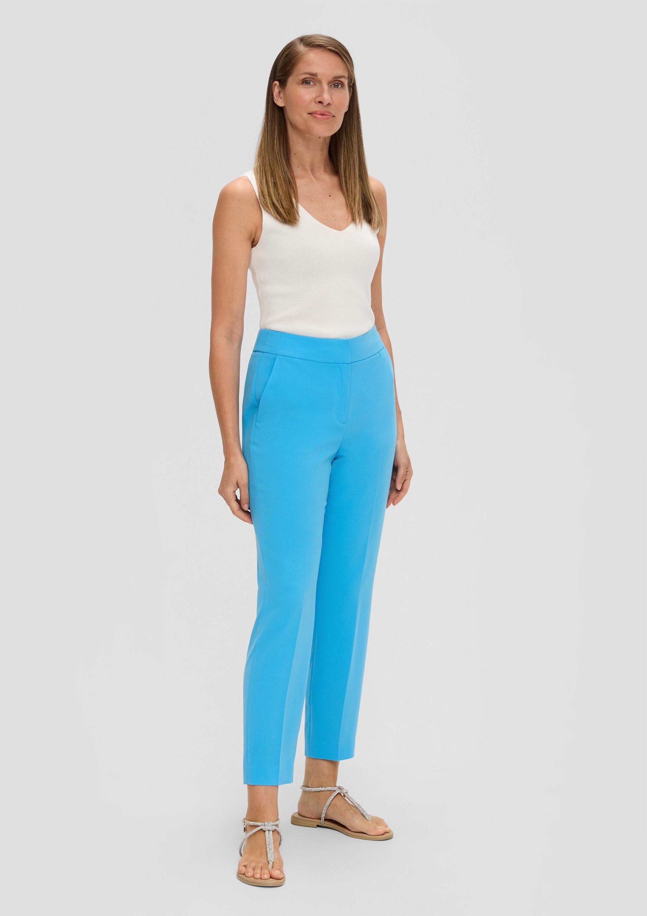 s.Oliver 7/8-Hose Hose Ankle-Hose in Crêpe-Struktur günstig online kaufen