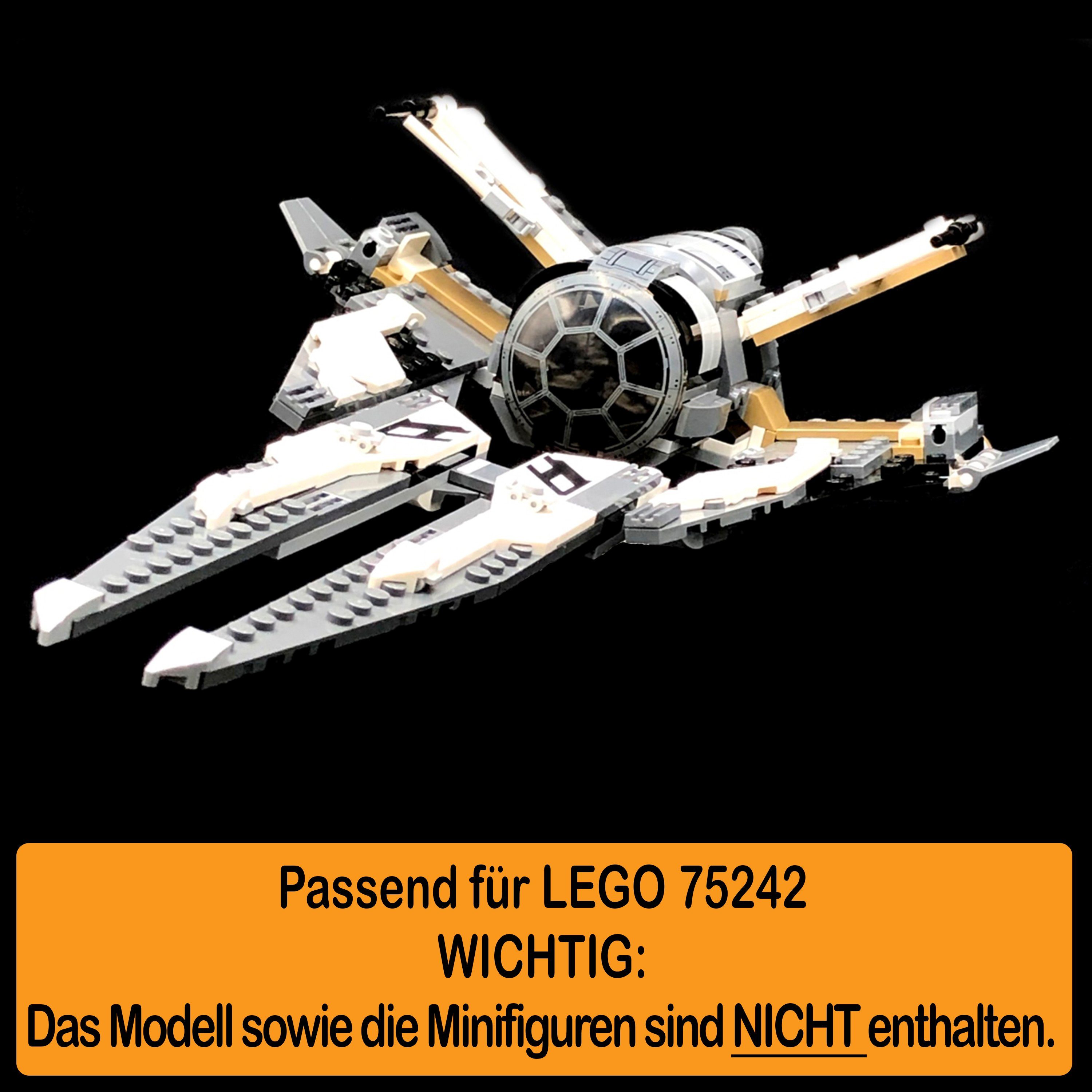 und Interceptor Made LEGO 100% Germany Standfuß Display Stand in Winkel zusammenbauen), Acryl für (verschiedene 75242 selbst zum Positionen AREA17 TIE einstellbar,