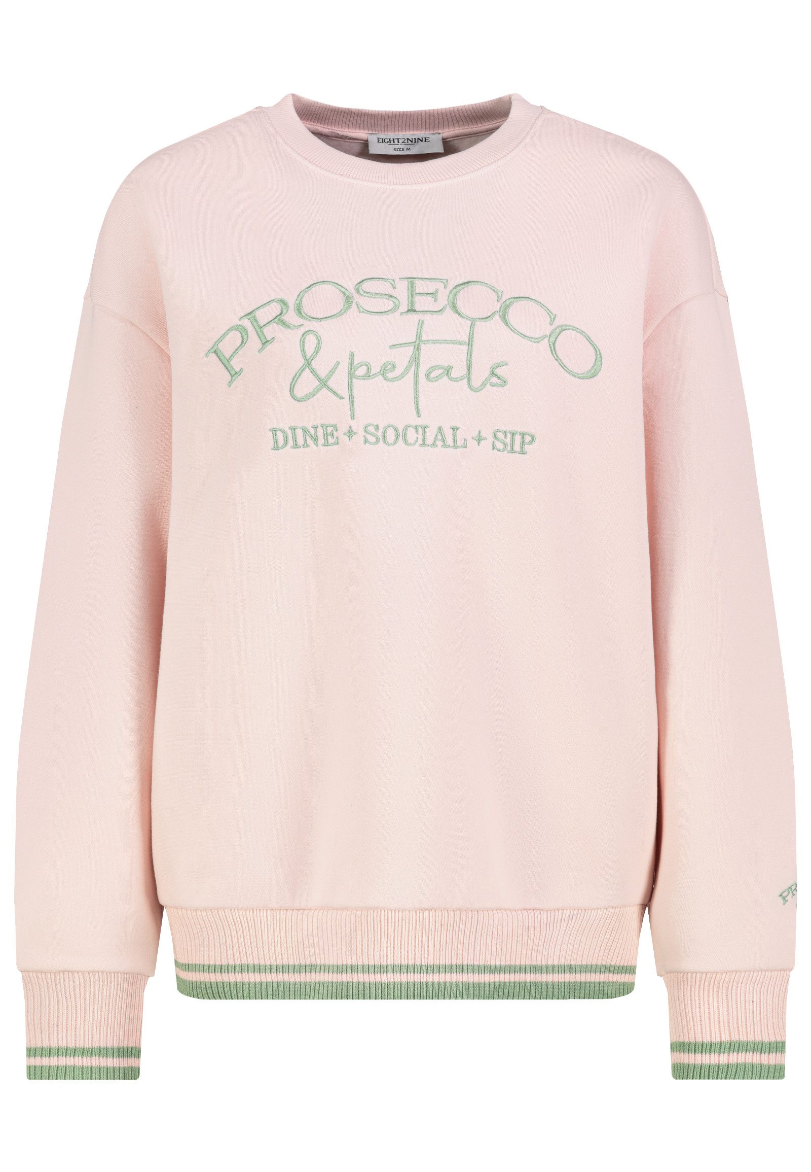 Eight2Nine Longpullover Pullover mit Frontprint (1-tlg) günstig online kaufen