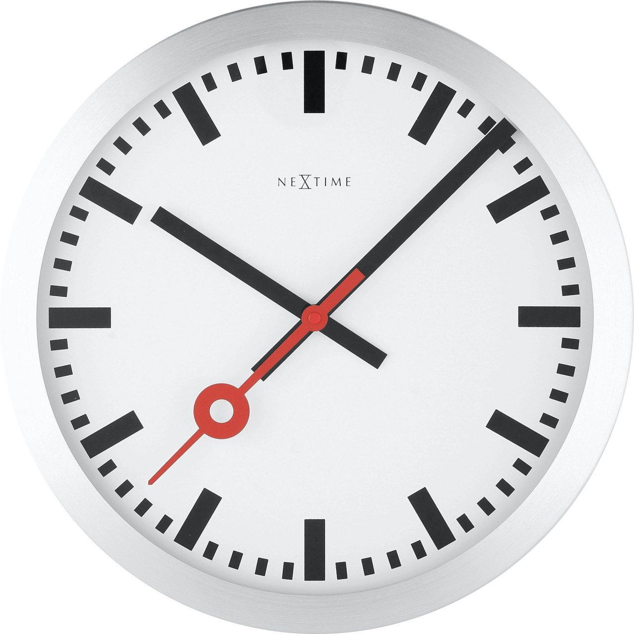 Wanduhr Nextime Tisch- Wanduhr Station Stripe Index Ø 35