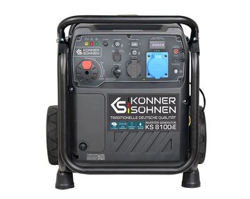 Könner & Söhnen Stromerzeuger KS 8100iE, 8,00 in kW, (1x16 A (230 V), 1x32 A (230 V), 2 USB-Anschlüsse, 1-tlg., LED-Anzeige, ECO-Modus), Kupferwicklung, Kurzschluss- und Überlastschutz, EURO V