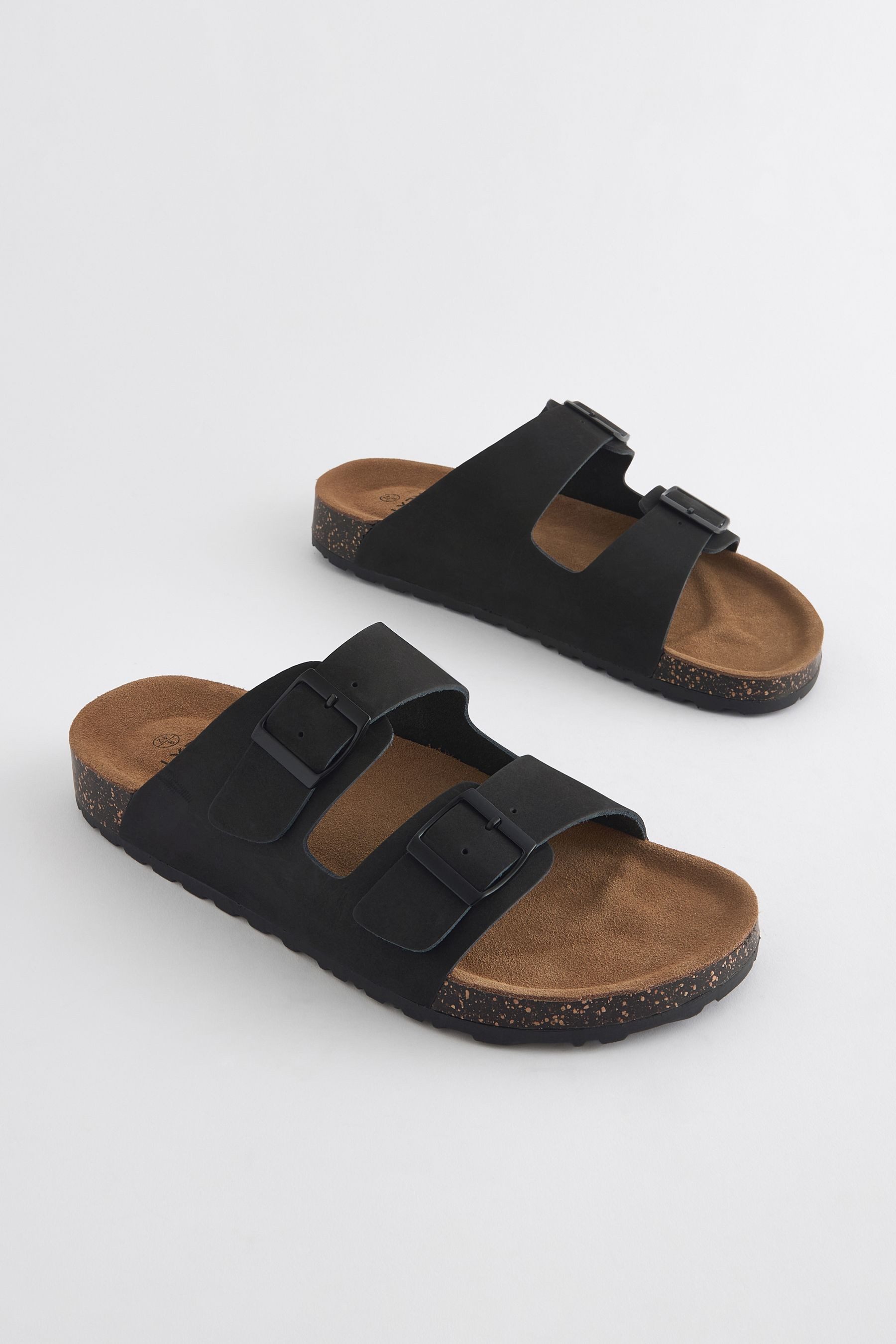 Next Ledersandalen mit zwei Schnallen Pantolette günstig online kaufen