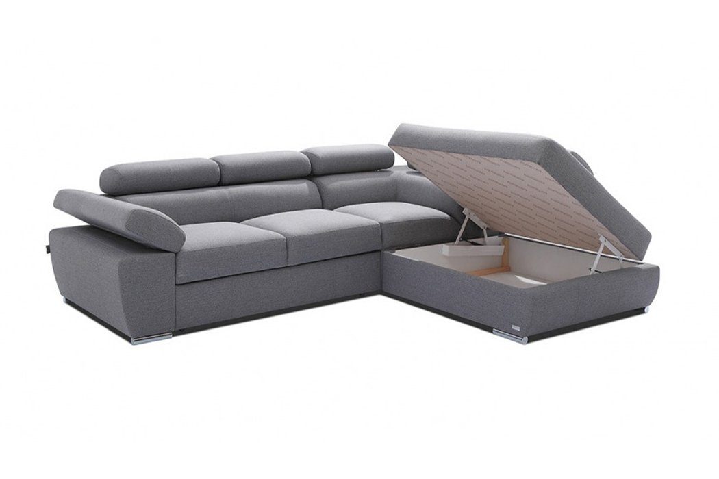 JVmoebel Ecksofa Bettkasten L-Form Couch, Europe Bettfunktion Made Ecksofa in Stoff