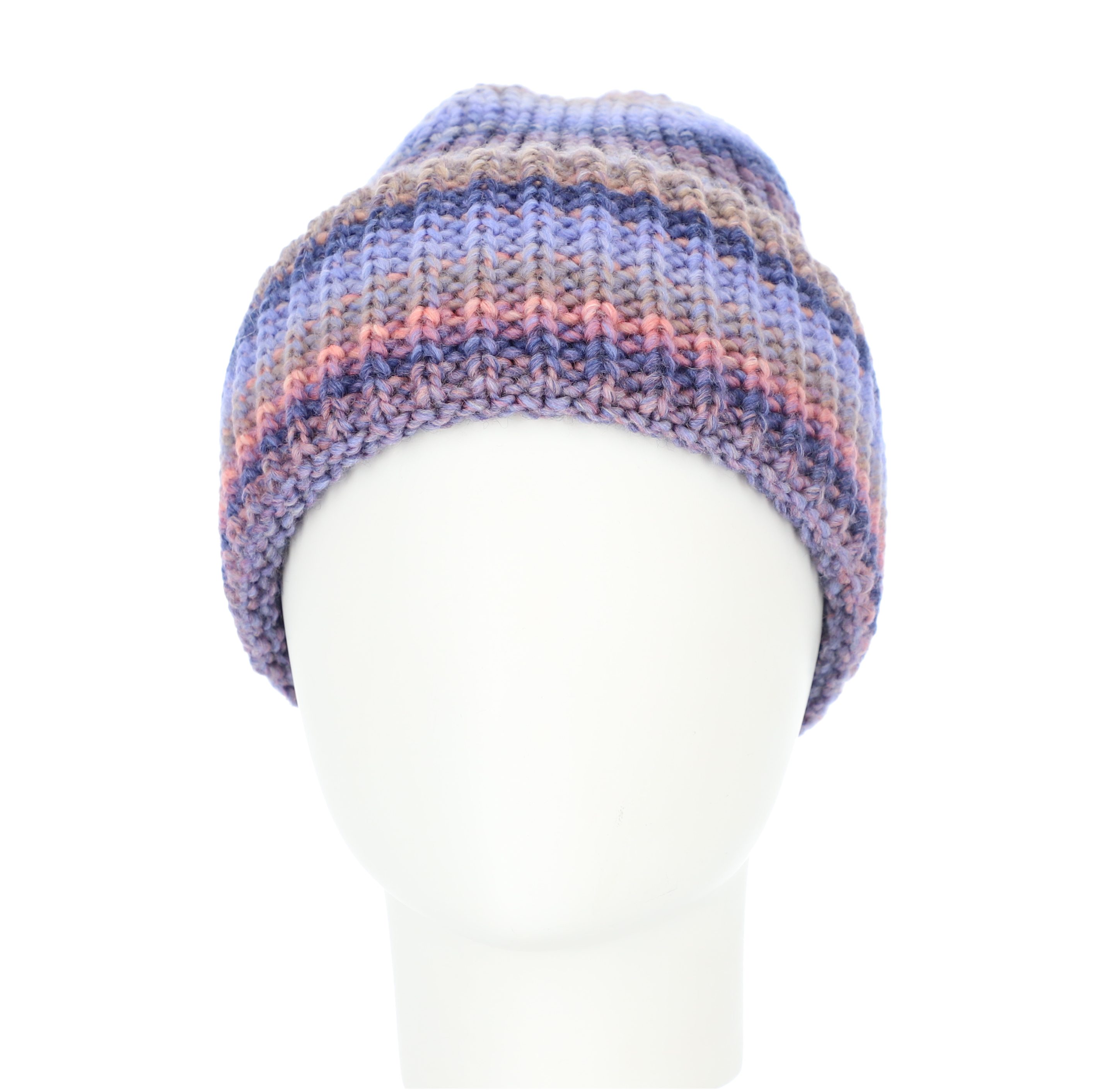 halsüberkopf Accessoires Strickmütze Umschlagmütze mit Farbverlauf günstig online kaufen