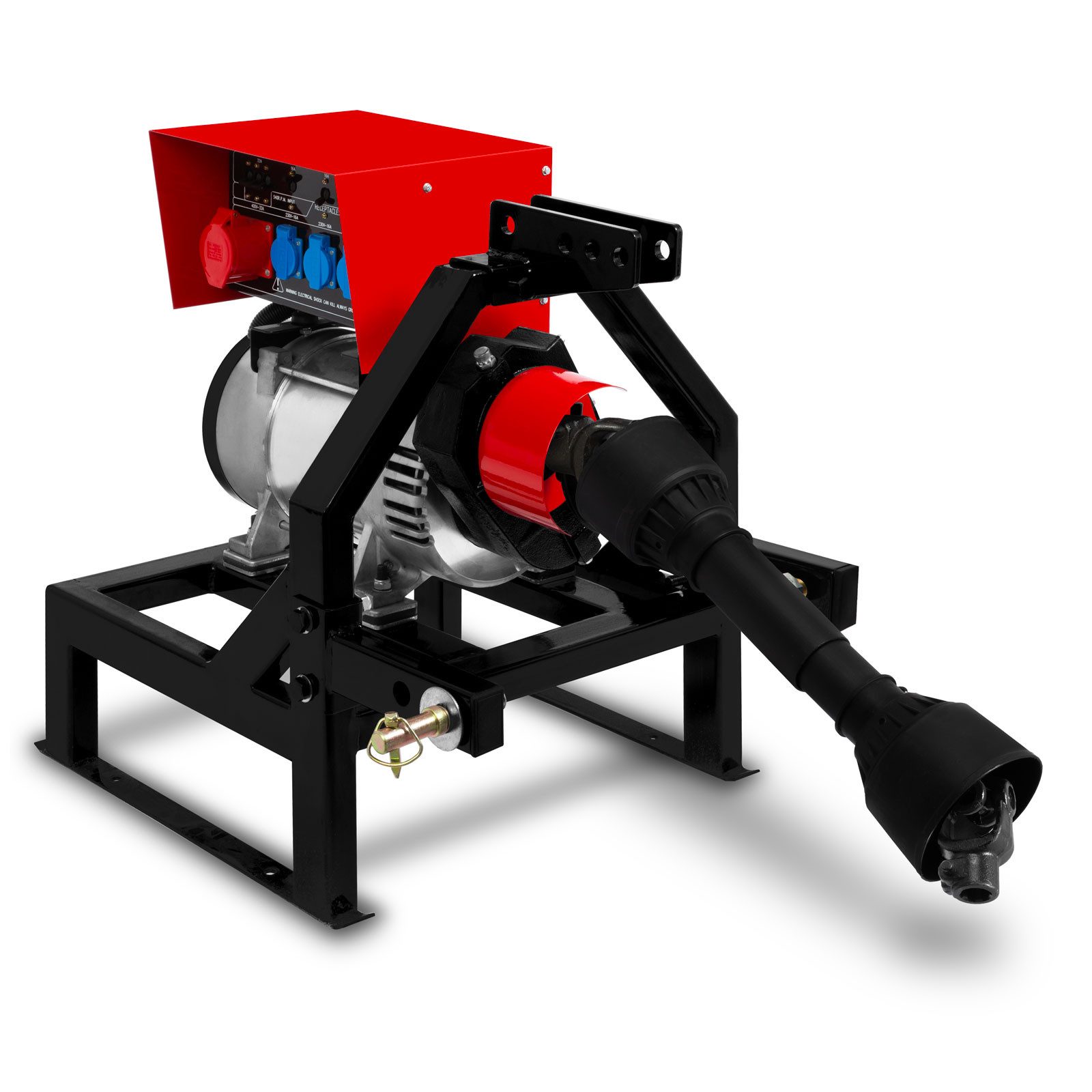 EBERTH Power Generator PTO Generator 18.75 kVA, 3x230V / 1x400V IP44, 15 kW, PTO shaft 1-3/8" 6 teeth, 3-point linkage