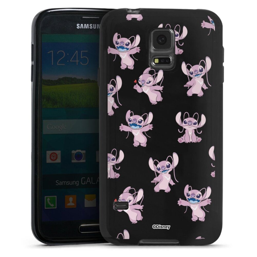 DeinDesign Handyhülle Lilo & Stitch Engel Disney Angel Faces Pattern Transparent, Samsung Galaxy S5 Silikon Hülle Bumper Case Handy Schutzhülle
