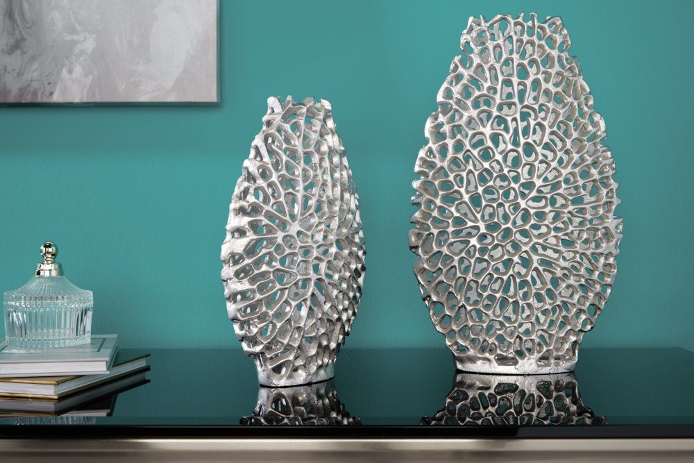 riess-ambiente Dekovase ABSTRACT LEAF 40cm silber (Set, 2 St), Wohnzimmer · günstig online kaufen