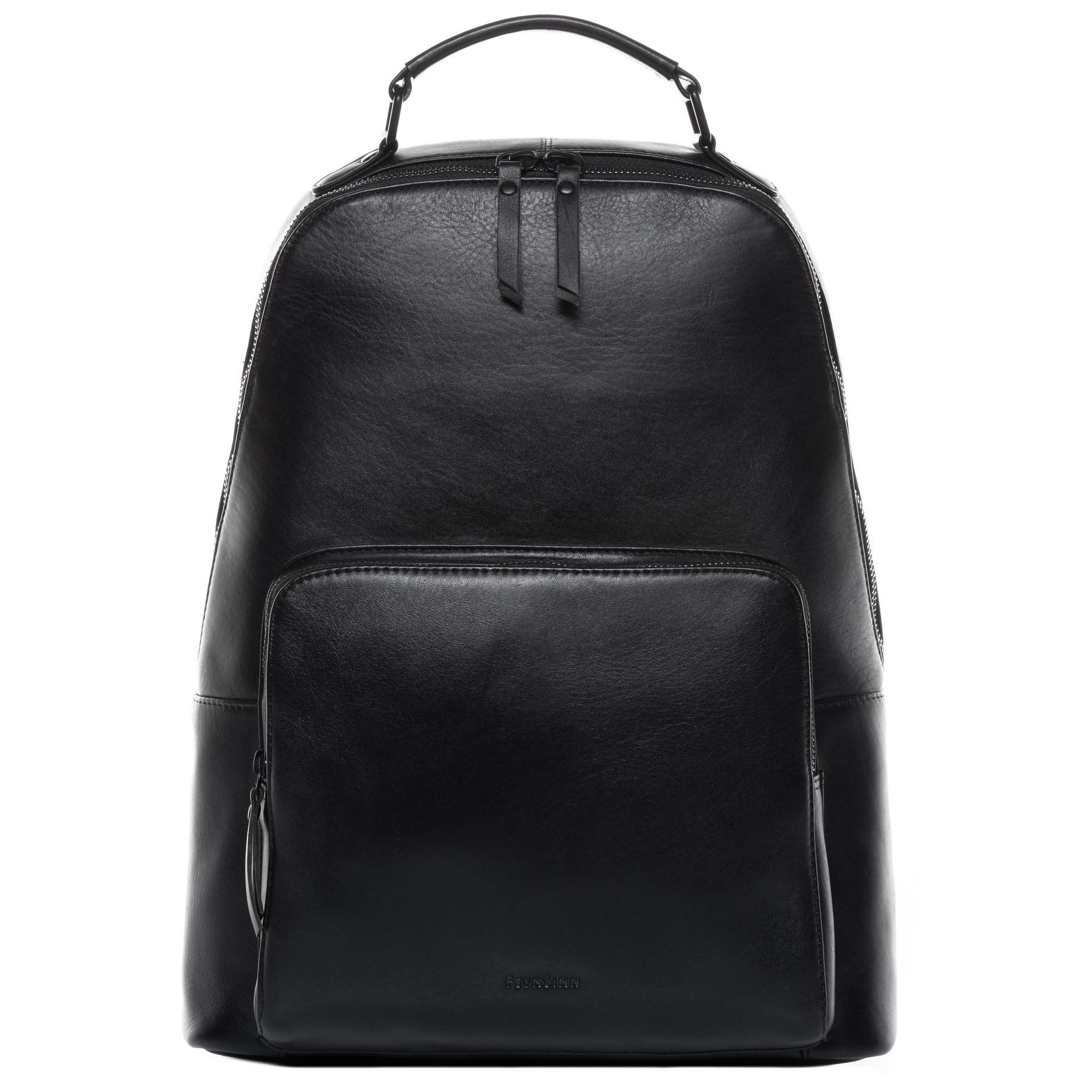 FEYNSINN Rucksack echt Leder Rucksack groß Ledertasche schwarz NELLA, Cityrucksack Echtleder, Leder-Rucksack Daypack Damen schwarz