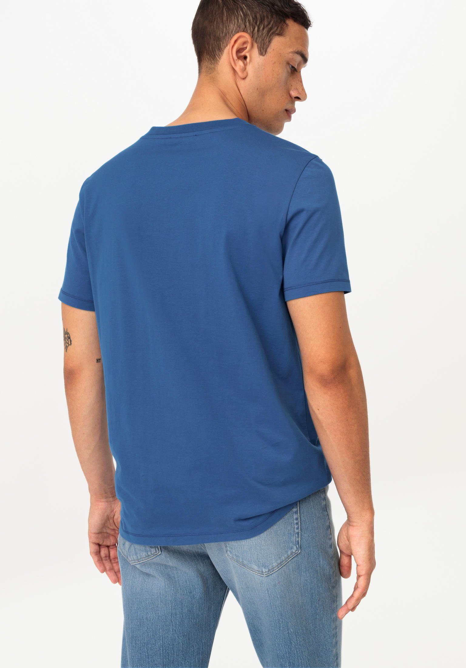 T-Shirt Regular reiner aus Bio-Baumwolle kobaltblau Hessnatur