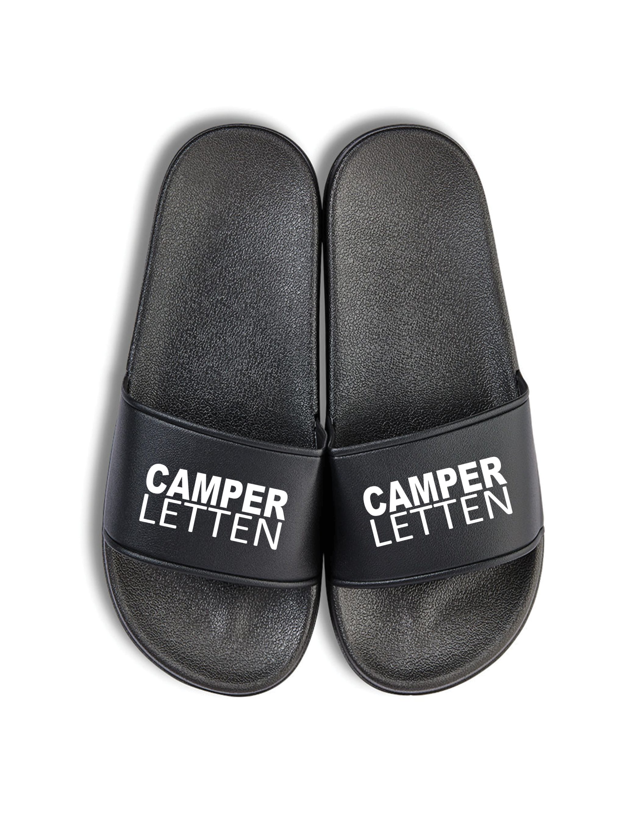 Youth Designz Herren Damen Badelatschen "Camper Letten" Print lustig Geschenk Unisex Badeschuh mit witzigen und stylischen Aufdruck für Männer und Frauen