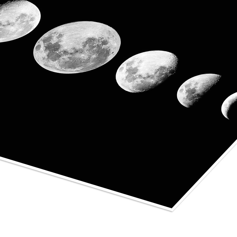 Posterlounge Wandbild Mondphasen, Art Couture, erhältlich als Poster, Leinwandbild, Wandsticker oder Acrylglasbild