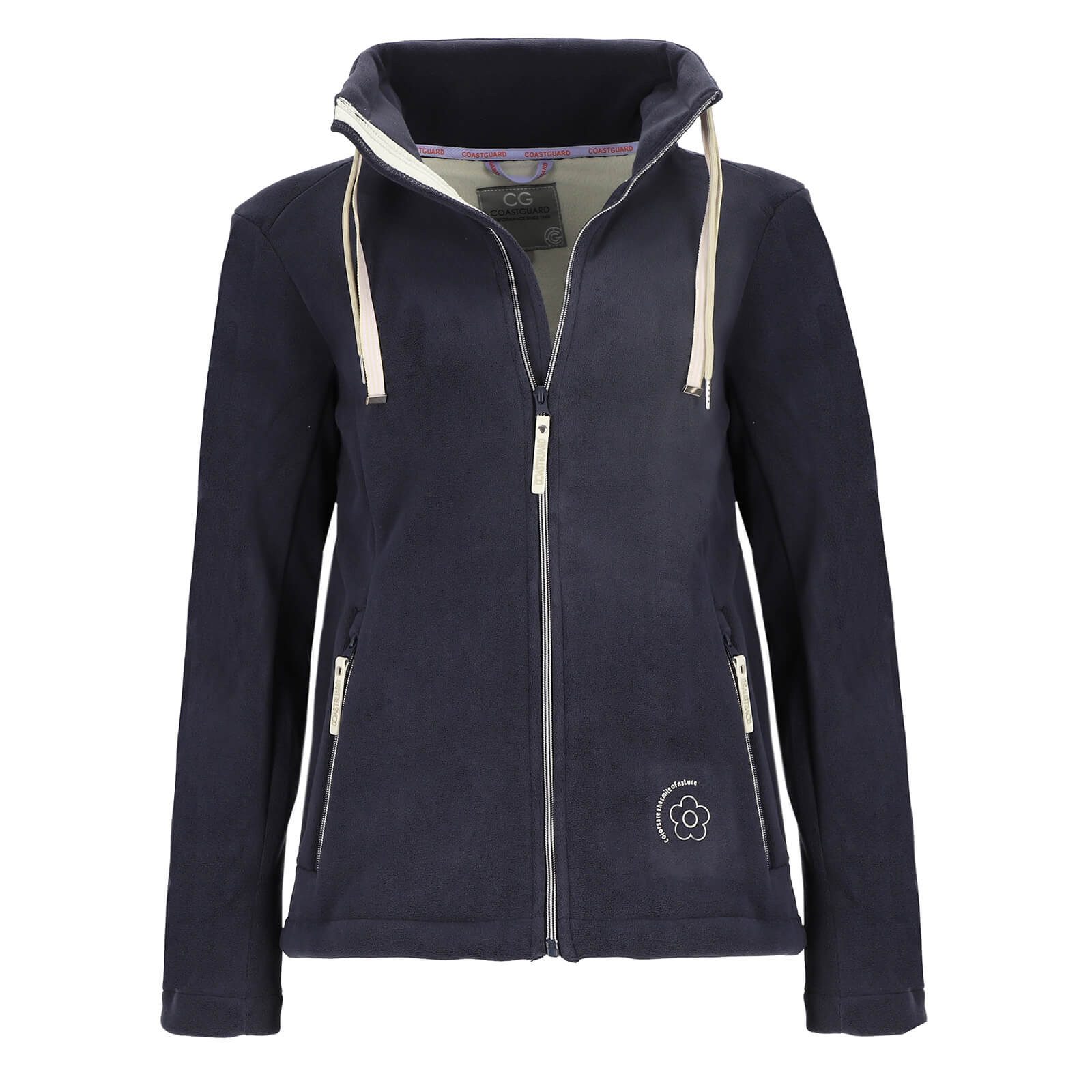 Coastguard Fleecejacke 51019 Damen Fleecejacke mit Stehkragen - Unifarbene Jacke mit Reißverschluss – Bild 2 von 2