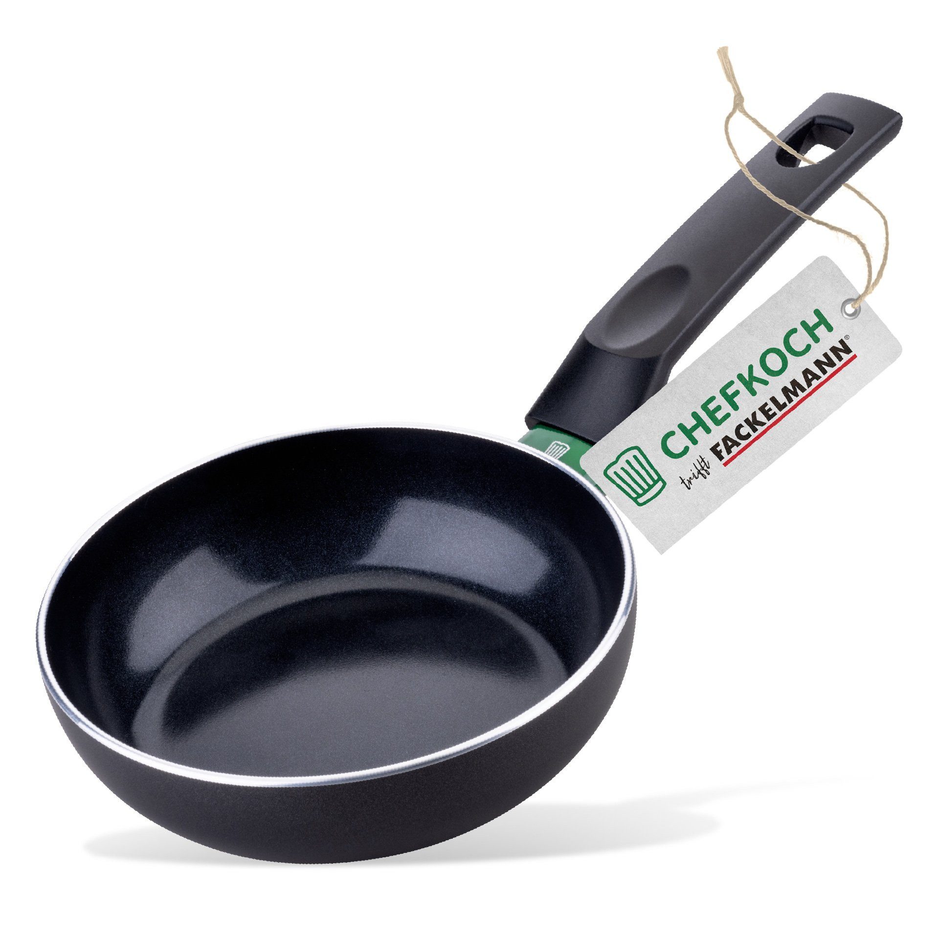 Chefkoch trifft Fackelmann Bratpfanne Ø 16 cm, Antihaft, Keramikbeschichtung, Backofentauglich