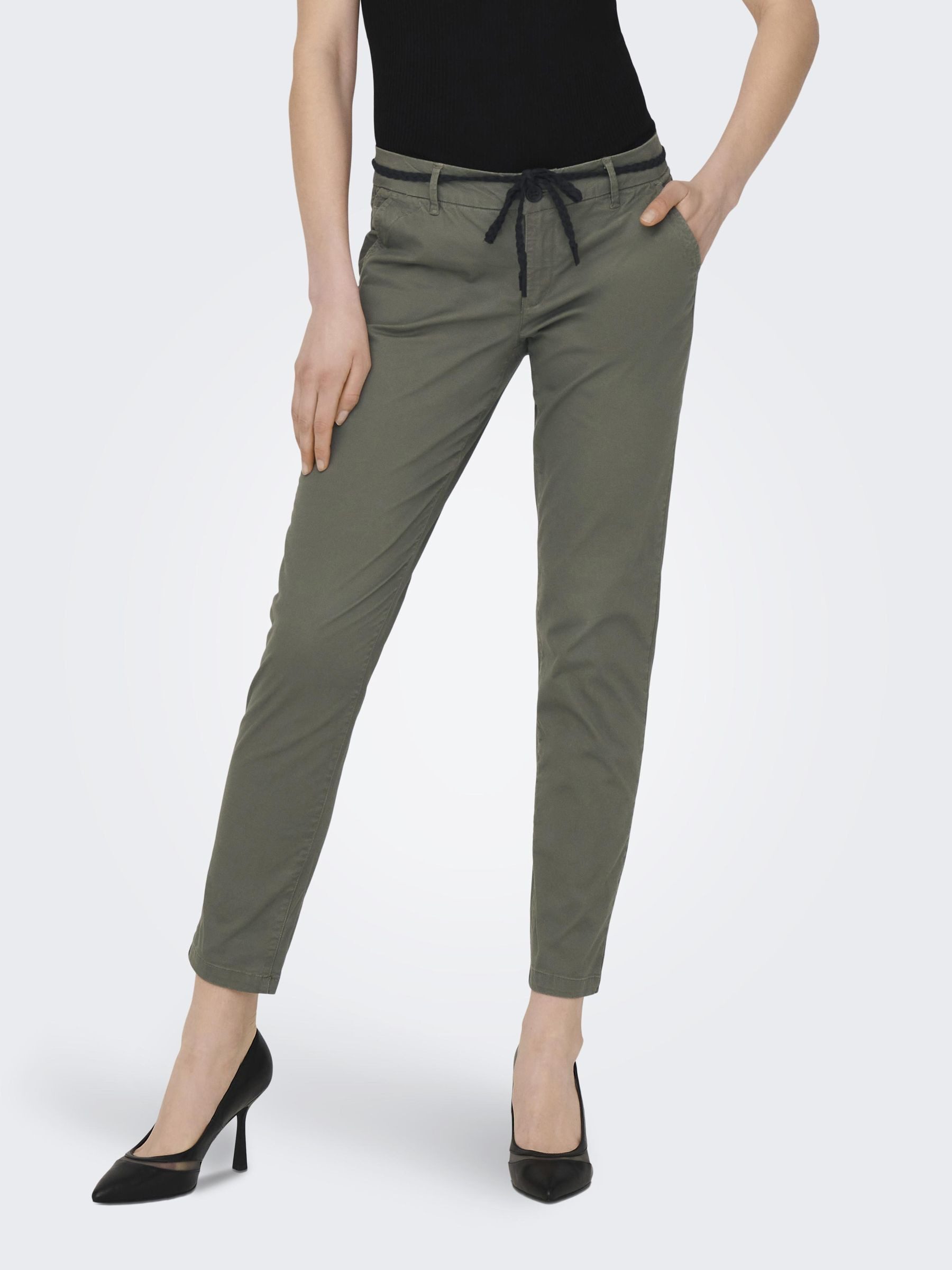 ONLY Chinohose ONLEVELYN REG ANKLE CHINO PANT PNT NOOS