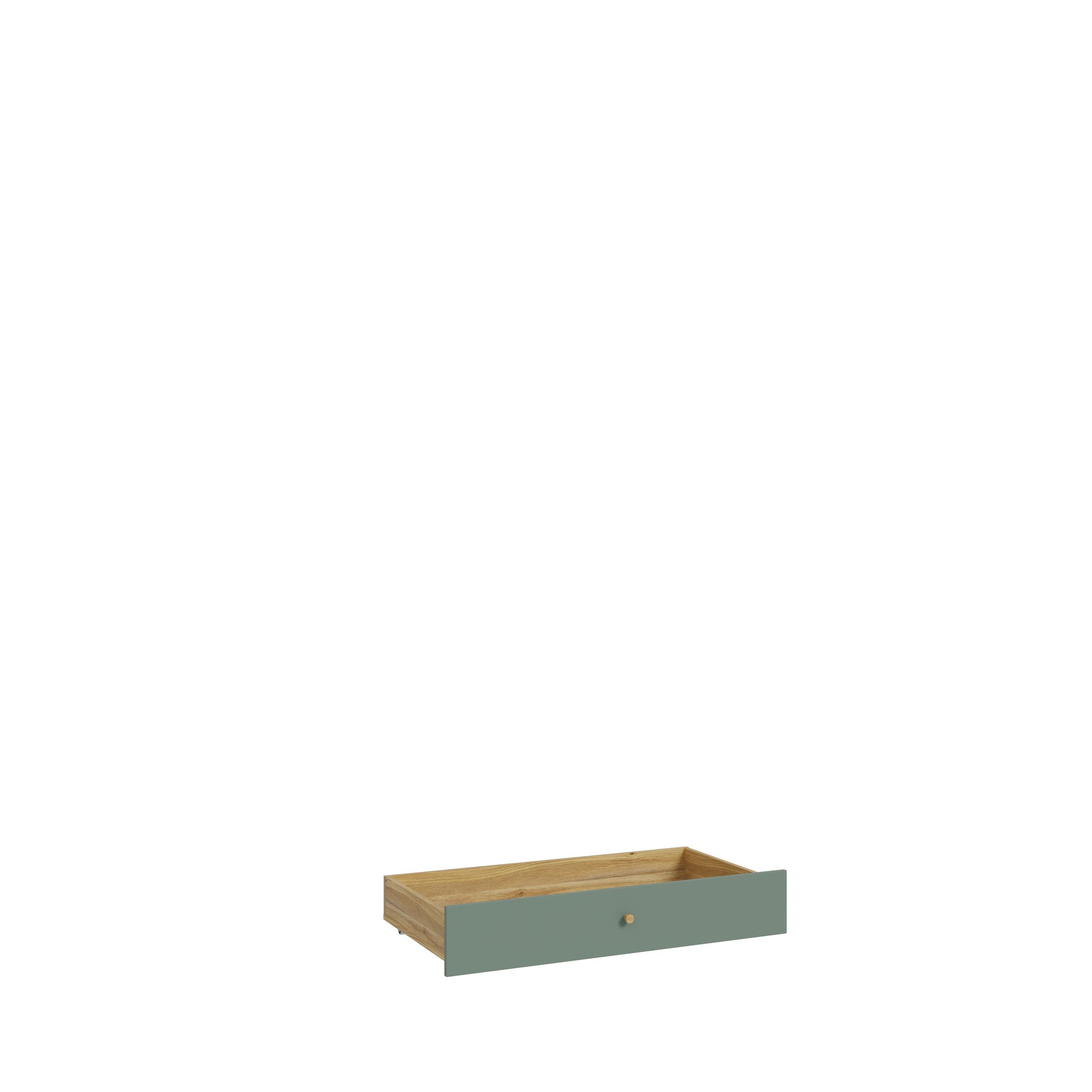 FORTE Bettschubkasten in Schwarz - 102,1x18,9x53cm (BxHxT)