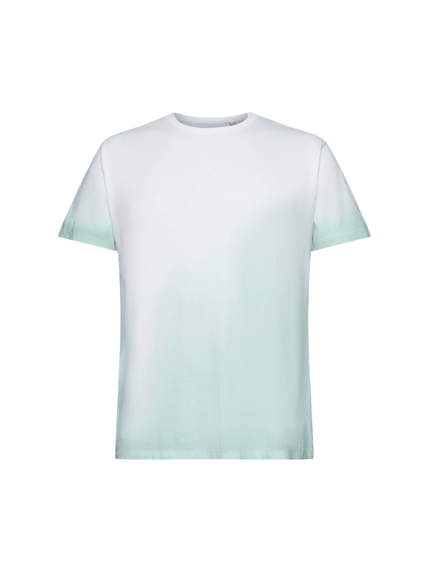 edc by Esprit T-Shirt Zweifarbig blass gefärbtes T-Shirt (1-tlg) LIGHT AQUA GREEN