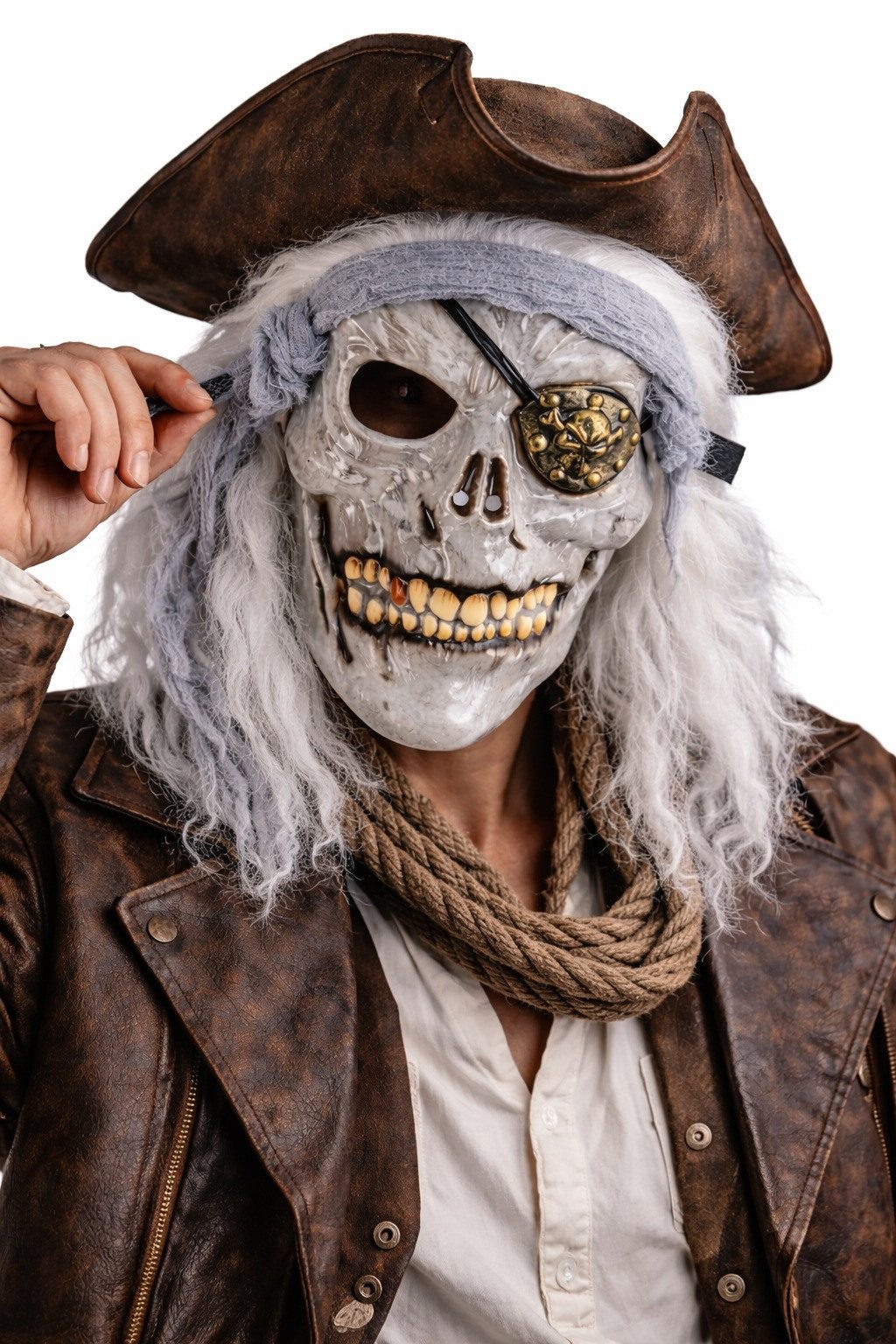Kaiser24 Verkleidungsmaske Piraten Totenkopf Maske–Horror Halloween Maske für Kostüm.