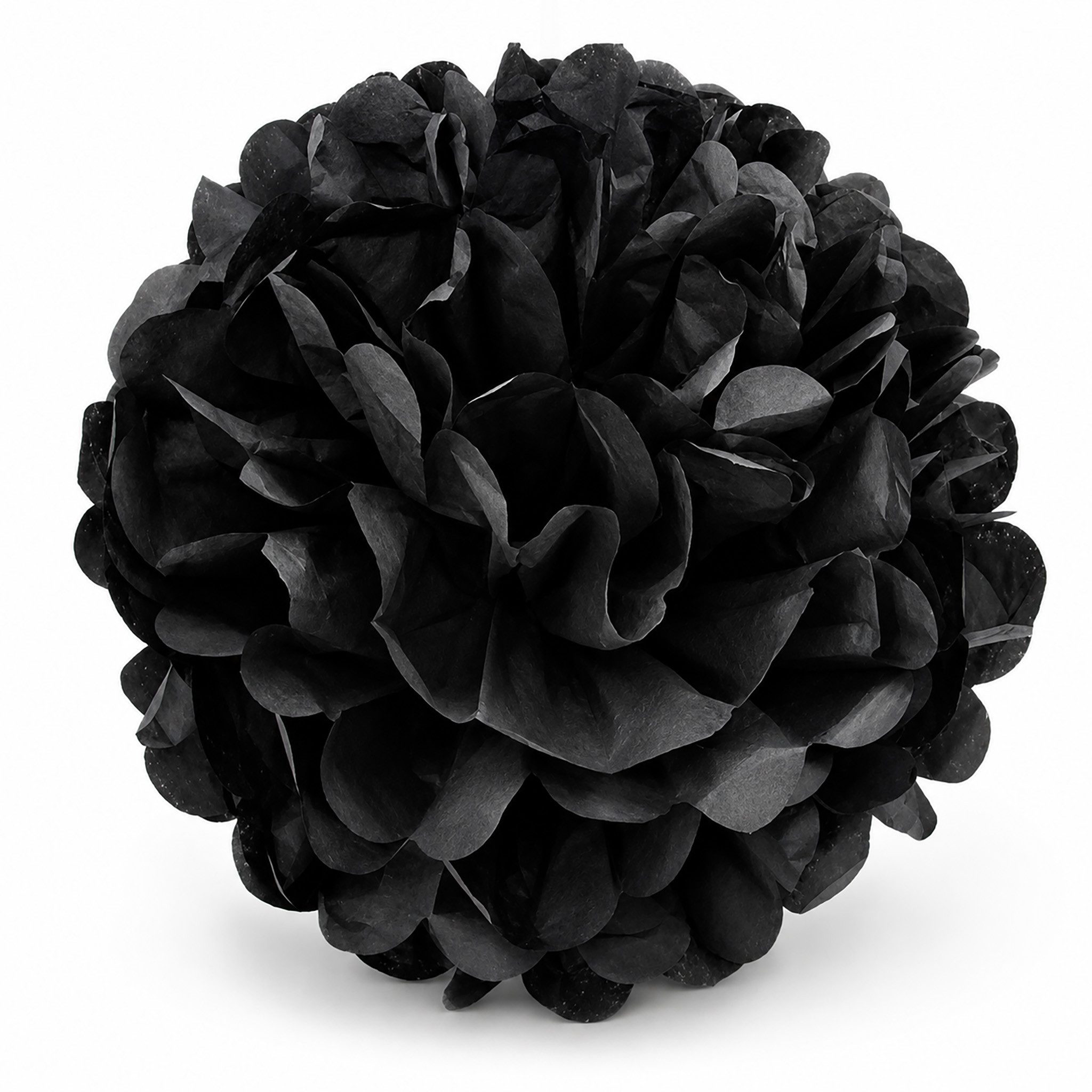 Creativery Pompon, Pompon 20cm Papier 1 Stück Schwarz
