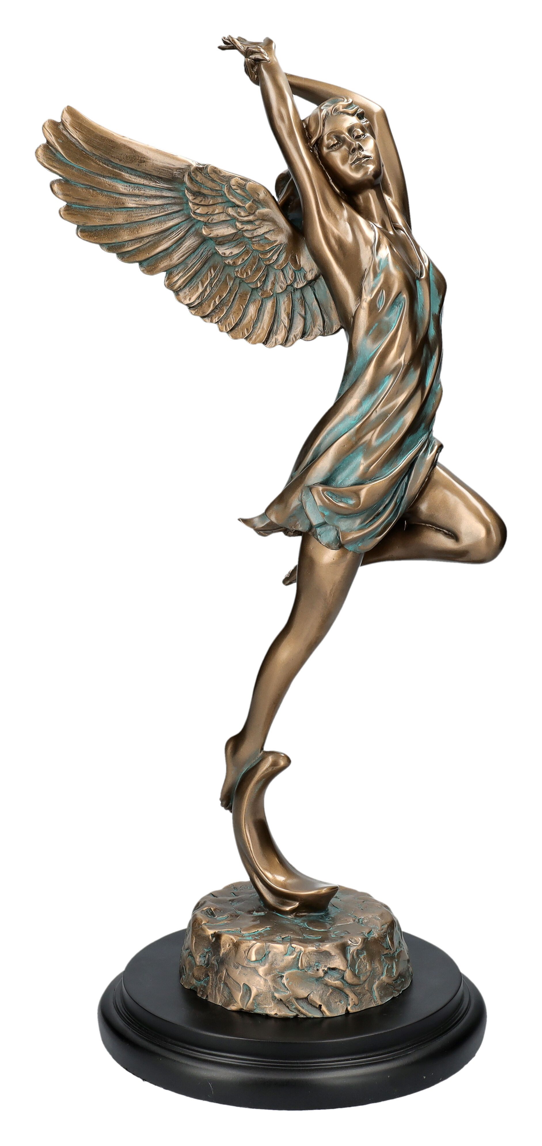 Figuren Shop GmbH Dekofigur Engel Figur beim morgendlichen Tanz - Fantasy Dekoration Dekofigur