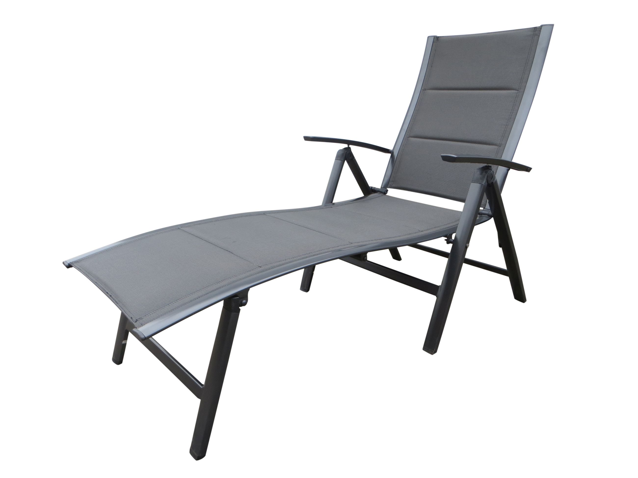 MANDALIKA Garden Gartenliege Nox Padded mixed taupe, 1 Auflage, 1 St., 1-tlg., klappbar Hohe Liegefläche wetterfest 120 kg Tragkraft