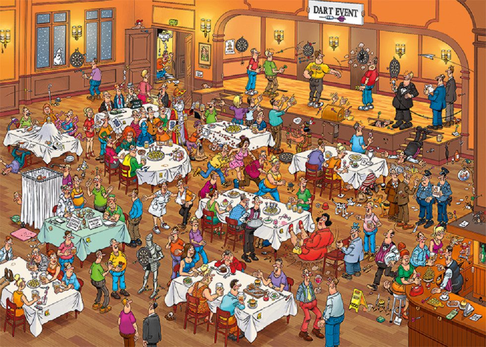 Jan van Haasteren Puzzle Jan van Haasteren Darts 1000 Teile Puzzle, 1000 Puzzleteile