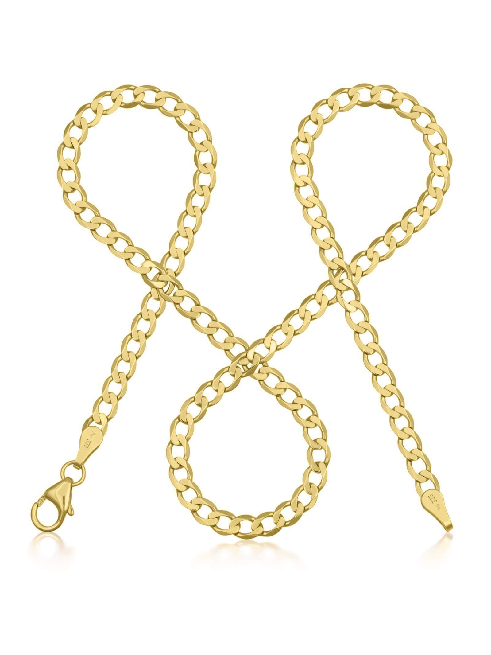 modabilé Goldkette Panzerkette SINCERE Weit 3,3mm 333 Gold (8 Karat), Halskette Herren, Herrenkette 50cm dezent, 333er Kette Made in Germany