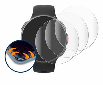 Savvies Full-Cover Schutzfolie für Polar Vantage V, Displayschutzfolie, 4 Stück, 3D Curved klar