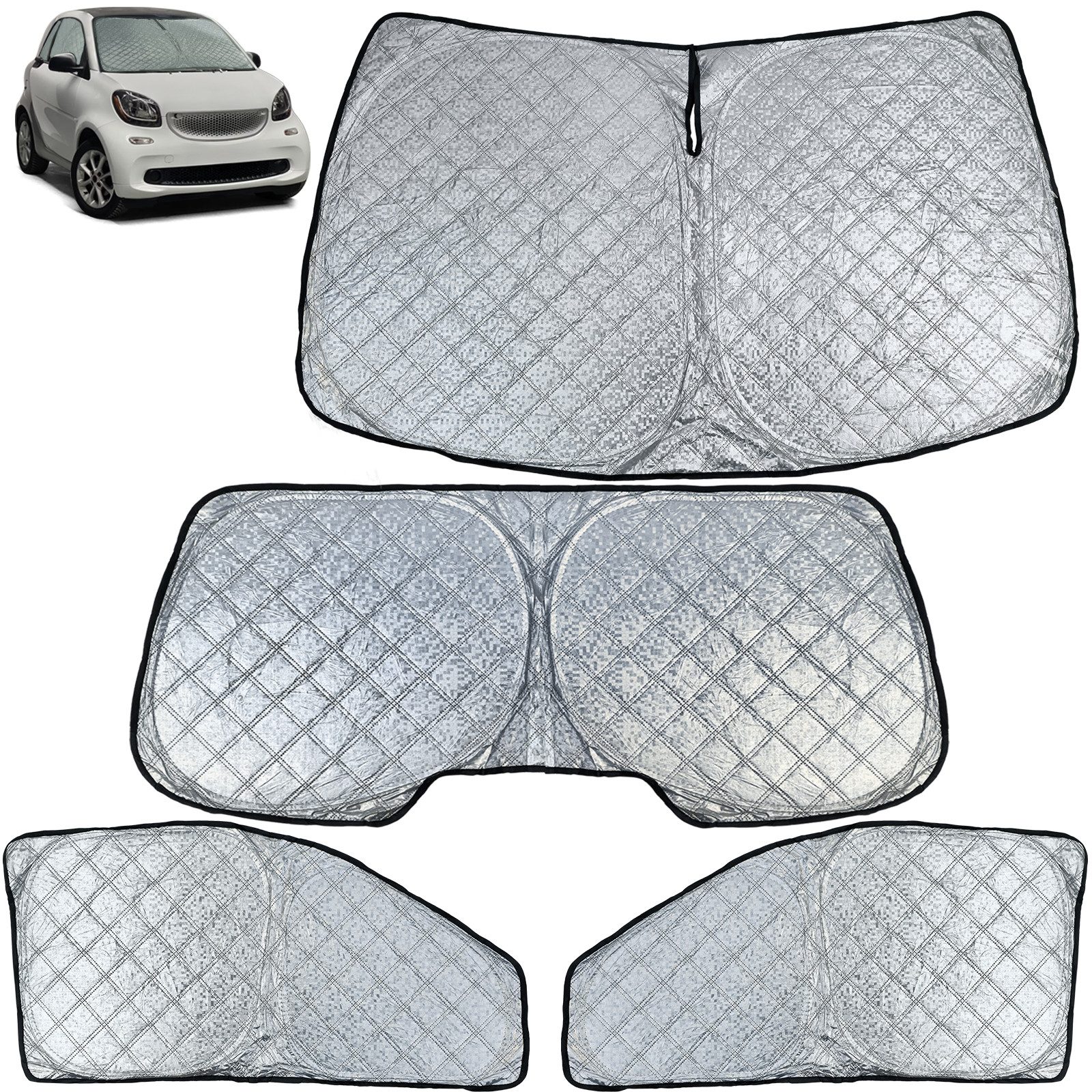 Tenzo-R Autosonnenschutz Verdunklung 4-teilig für Smart ForTwo 453 2014-2024