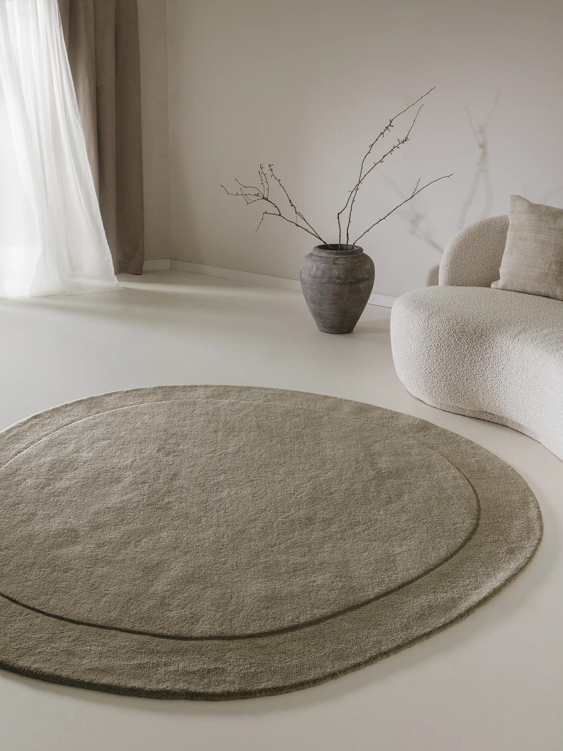 benuta Wollteppich Shape, Sonderform, Höhe: 6 mm, 100% Wolle, Teppich Wohnzimmer, Schlafzimmer, Esszimmer, Flur, Hygge