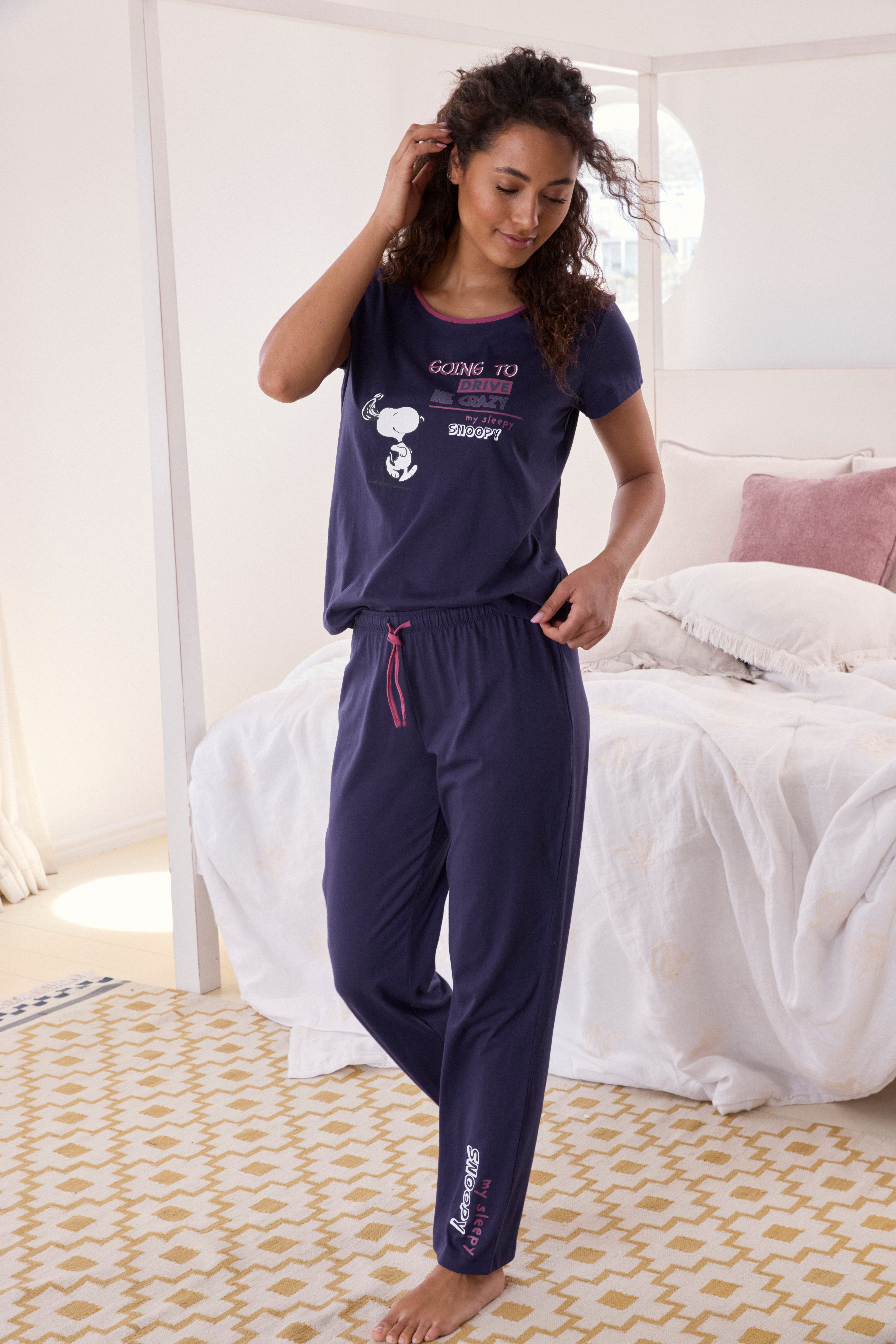 PEANUTS Pyjama (Set, 2 tlg) mit Snoopy-Druck günstig online kaufen
