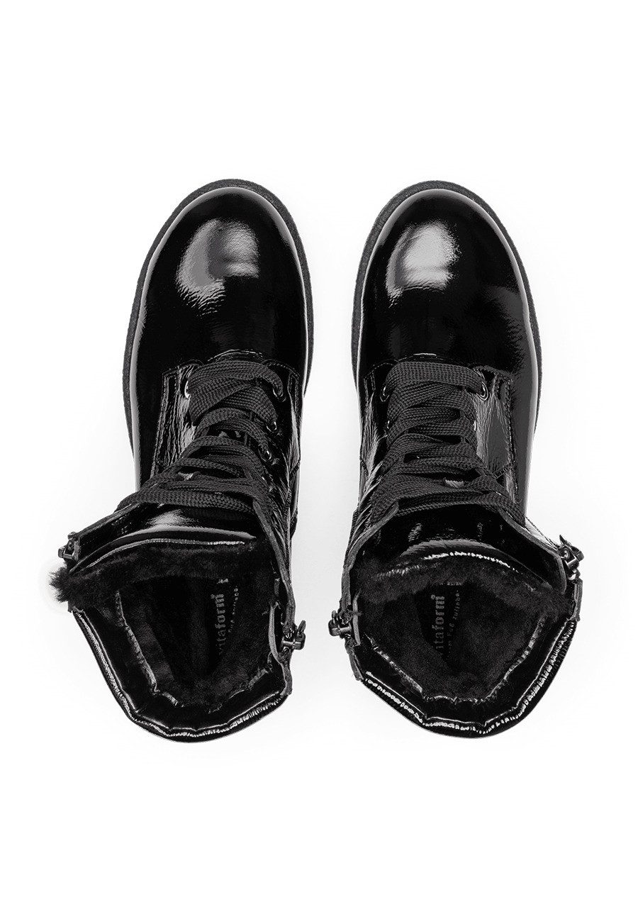 vitaform Damen Stiefeletten Softlackleder Stiefelette