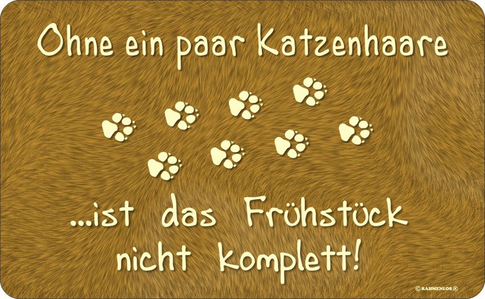 Frühstücksbrett Ohne ein paar Katzenhaare - Frühstücksbrettchen - Resopal Brettchen