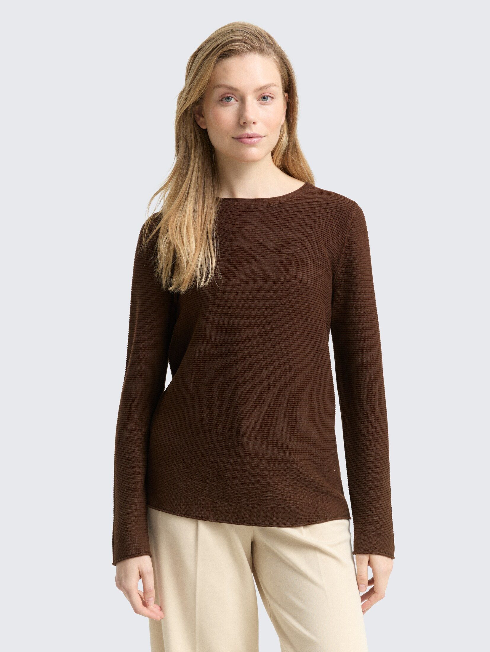 TOM TAILOR Strickpullover Strickpullover aus Bio-Baumwolle günstig online kaufen