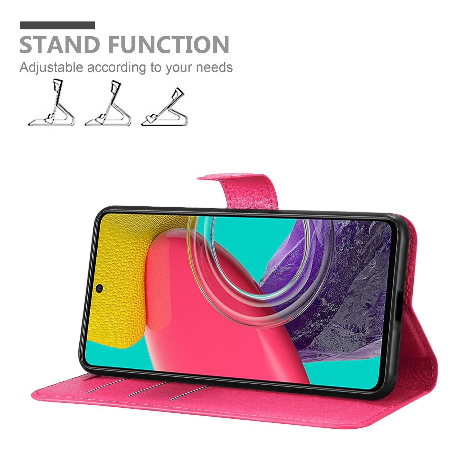 Cadorabo Handyhülle für Samsung Galaxy M53 5G Hülle Samsung Galaxy M53 5G, Hülle Schutzhülle mit Standfunktion, Kartenfach und Magnetverschluss