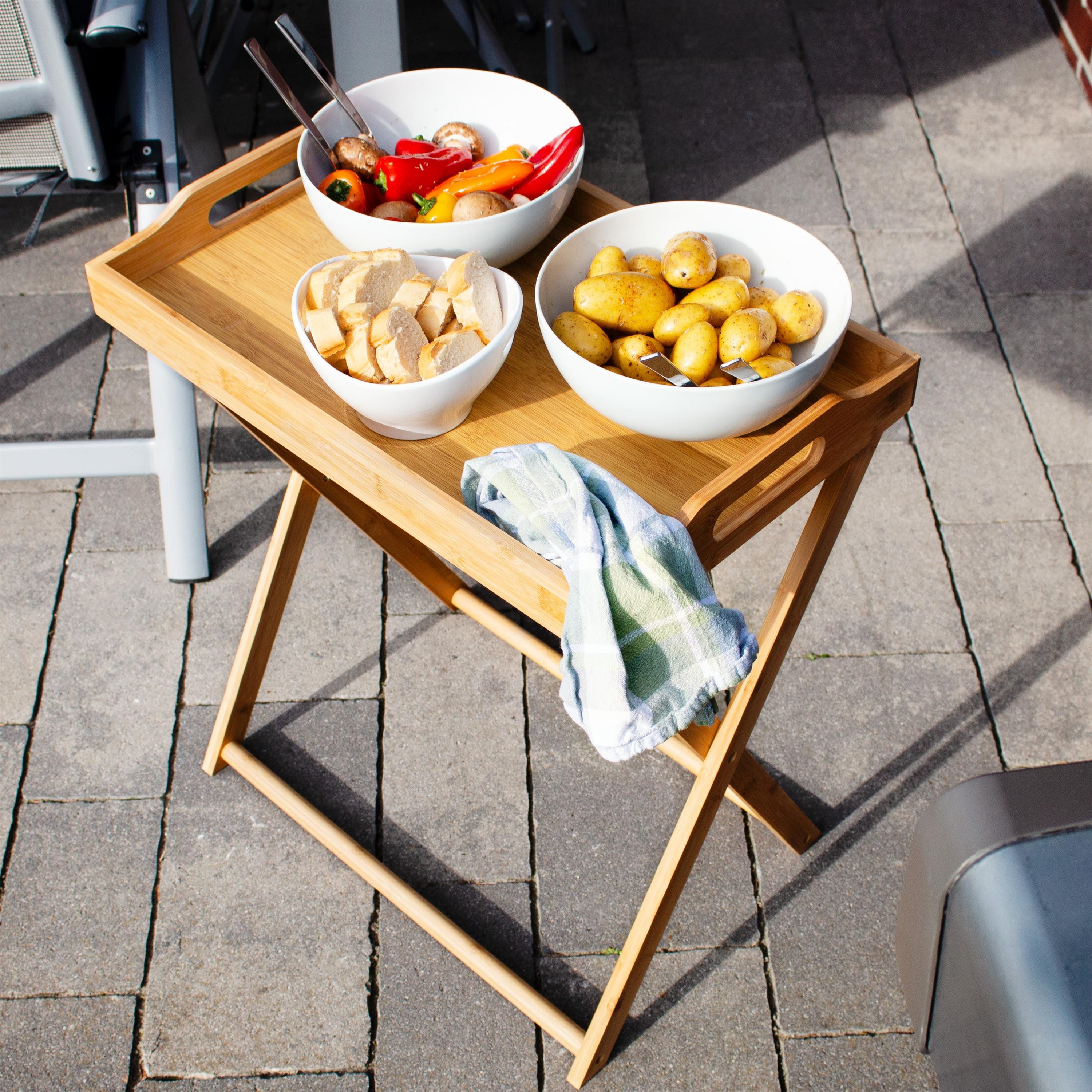 bremermann Beistelltisch Tabletttisch // Bambus // ca. 55 x 63,5 x 35,5 cm günstig online kaufen