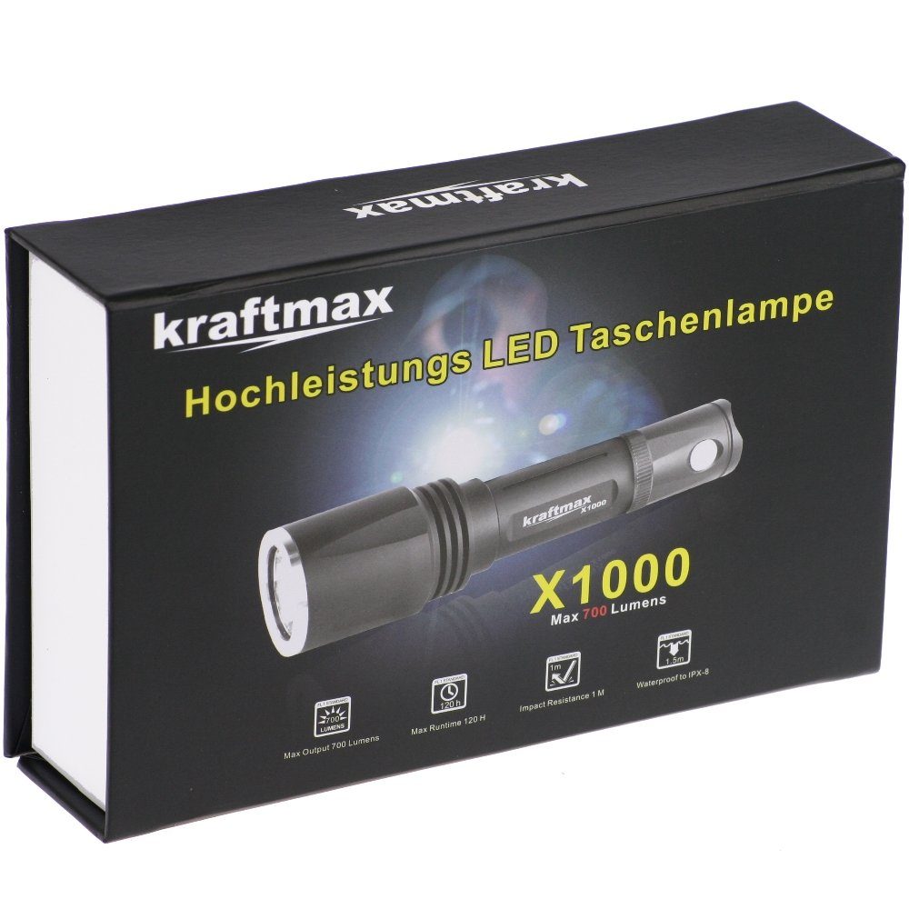 Taschenlampe Taschenlampe LED LED kraftmax (1-St) X1000
