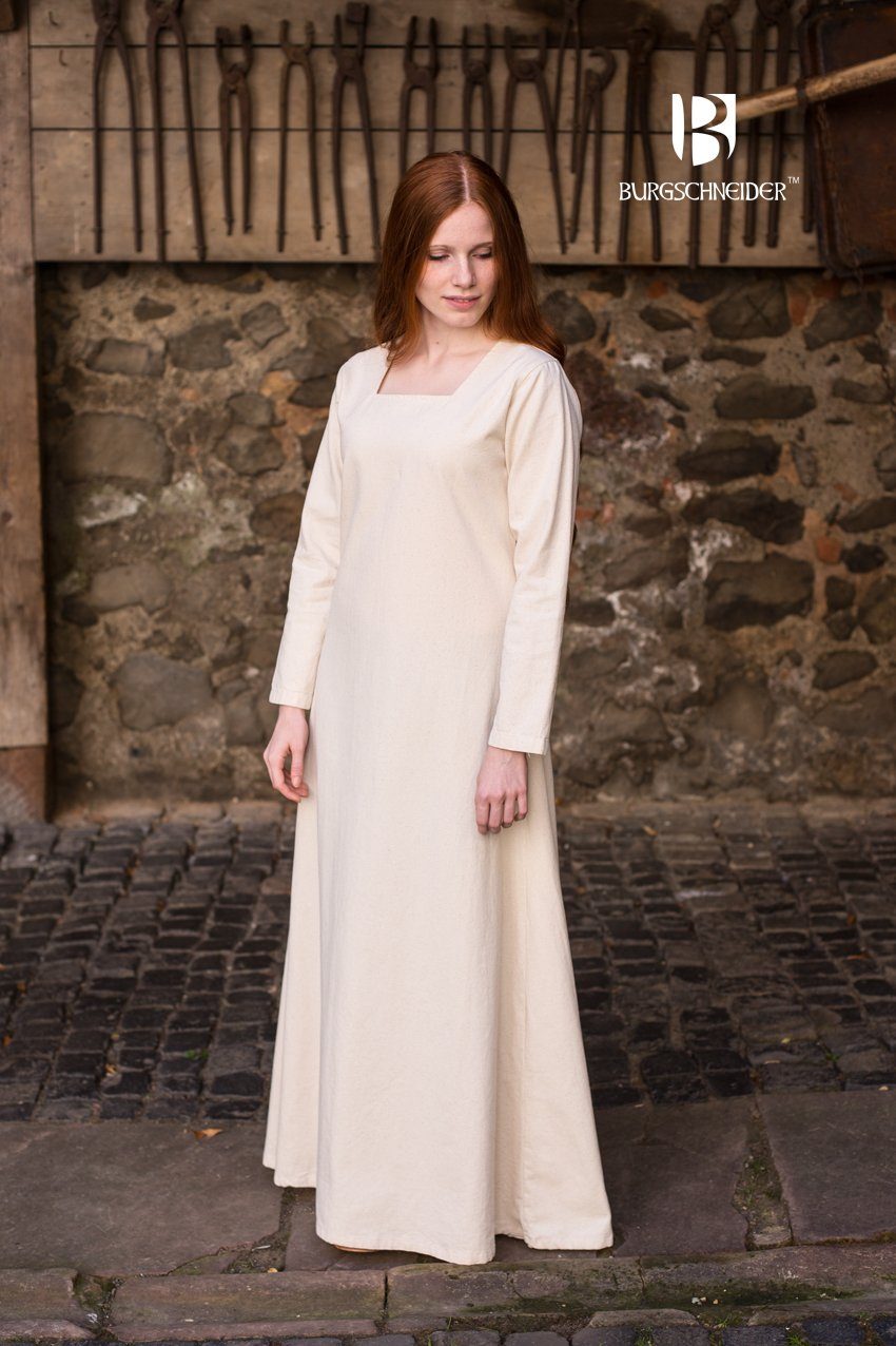 Burgschneider Ritter-Kostüm Mittelalter Kleid Typ Unterkleid Johanna Natur günstig online kaufen