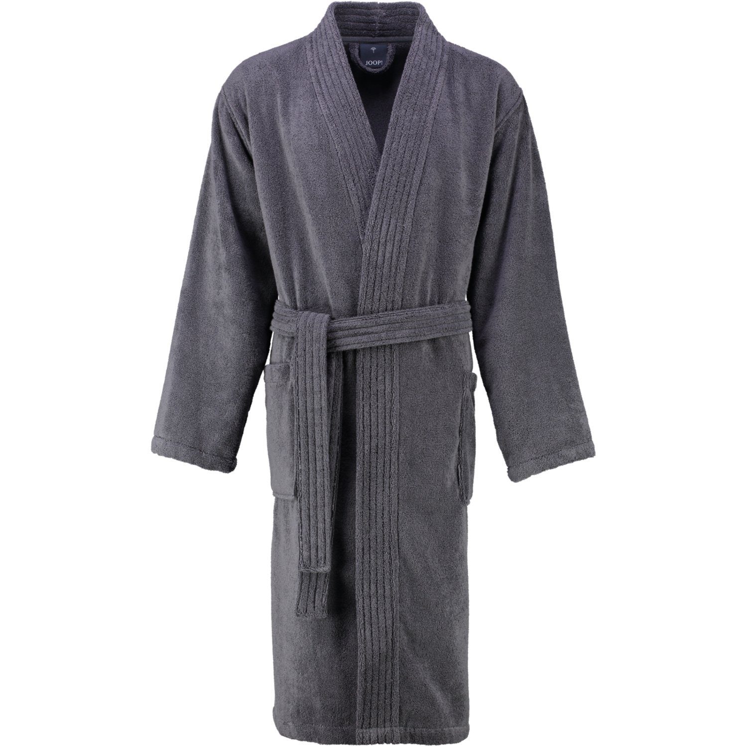 Joop! Herrenbademantel 1647 Kimono Frottier, Kimono, 100% Baumwolle grau