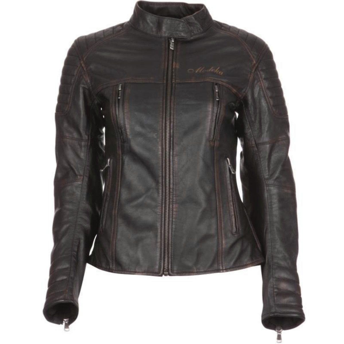 Modeka Motorradjacke Modeka Kalea Lady Lederjacke schwarz atmungsaktiv
